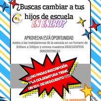 Promoción de inscripciones en Colegio New Land